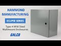 Hammond Manufacturing Eclipse Series Type 4 Mild Steel Wallmount Enclosures