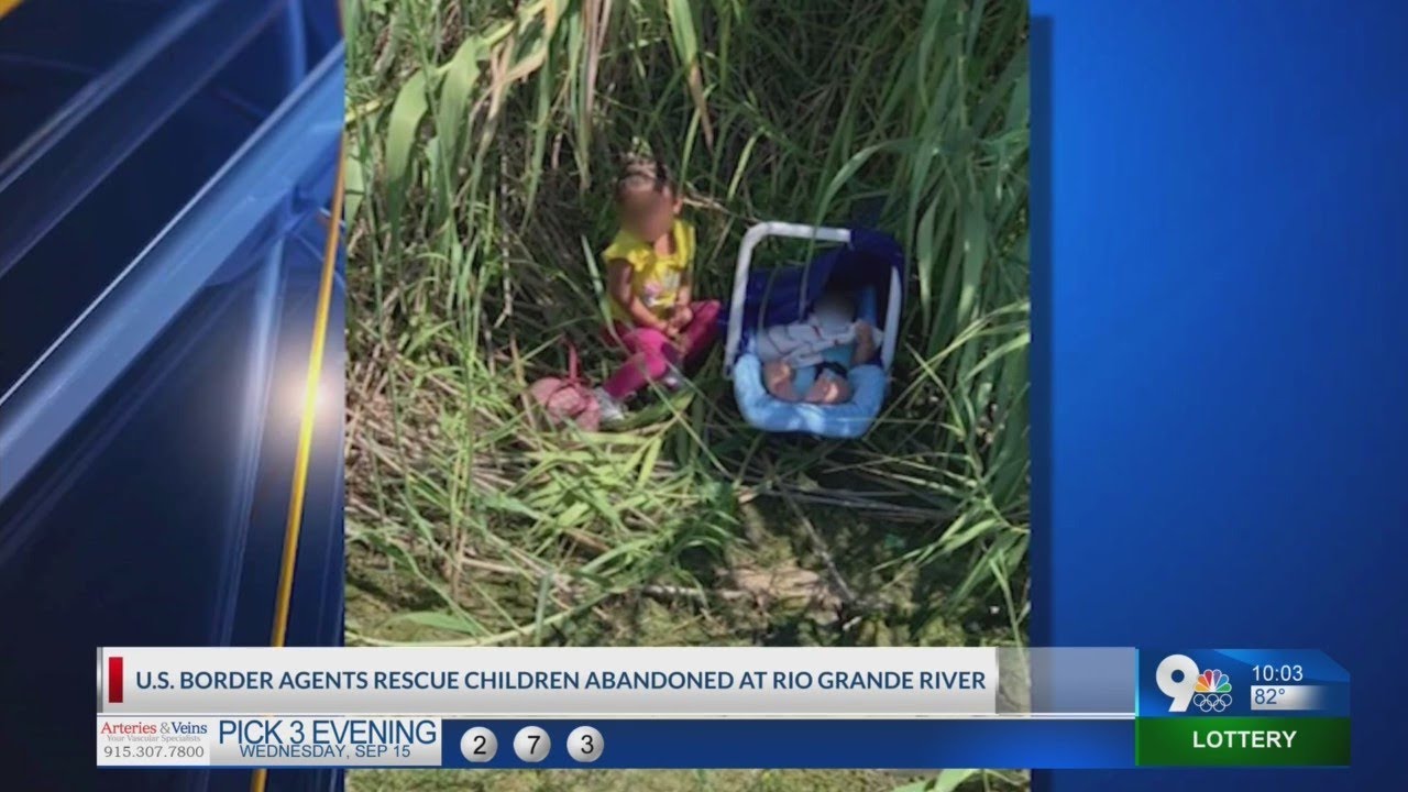 Border Patrol rescues two children abandoned in Rio Grande - YouTube