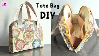 Easy Tote Bag With Zipper Tutorial | Easy Zipper Tote Bag Tutorial