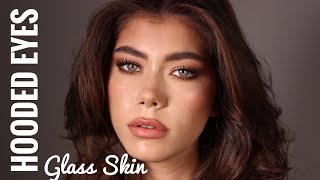 How To Apply Makeup on Hooded Eyes & Glass Skin Tutorial | Claudia Neacsu screenshot 1