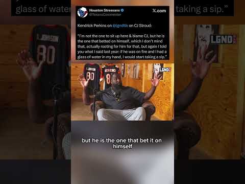 I really don’t understand this continued level of commentary about CJ Stroud by Kendrick Perkins.
