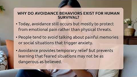 Why Do Avoidance Behaviors Exist For Human Survival? - Cognitive Therapy Hub