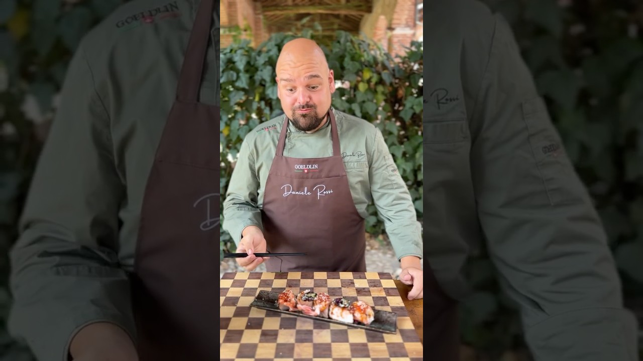 Roll di pesce e verdure🐟🥒La ricetta in descrizione✨#danielerossichef #rolls #sushi #ricette