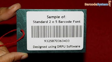 How to make barcode label of Standard 2 of 5 font symbology
