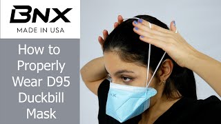 How to Properly Wear a Duckbill N95 Respirator Mask - BNX NIOSH N95 Made in USA