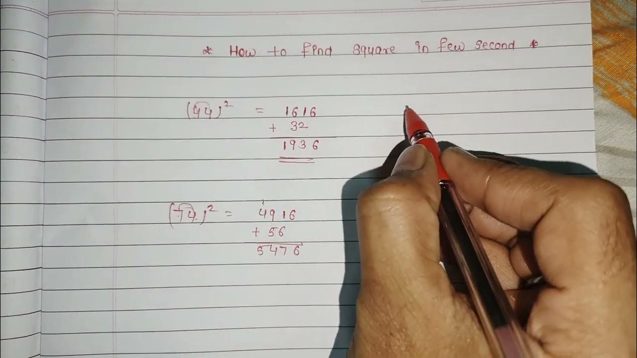 Easy trick to find squre in few second youtube