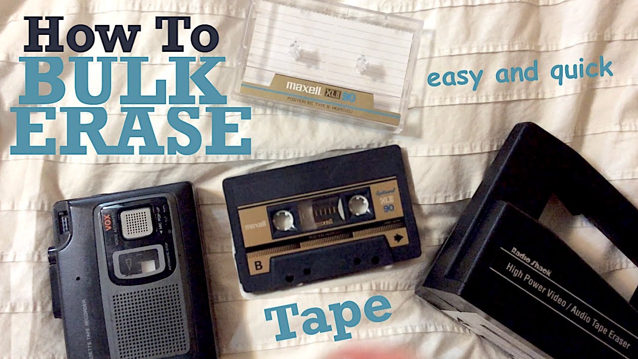 How to Bulk Erase Cassettes  Radio Shack Video/Audio Tape Eraser 44-233A 