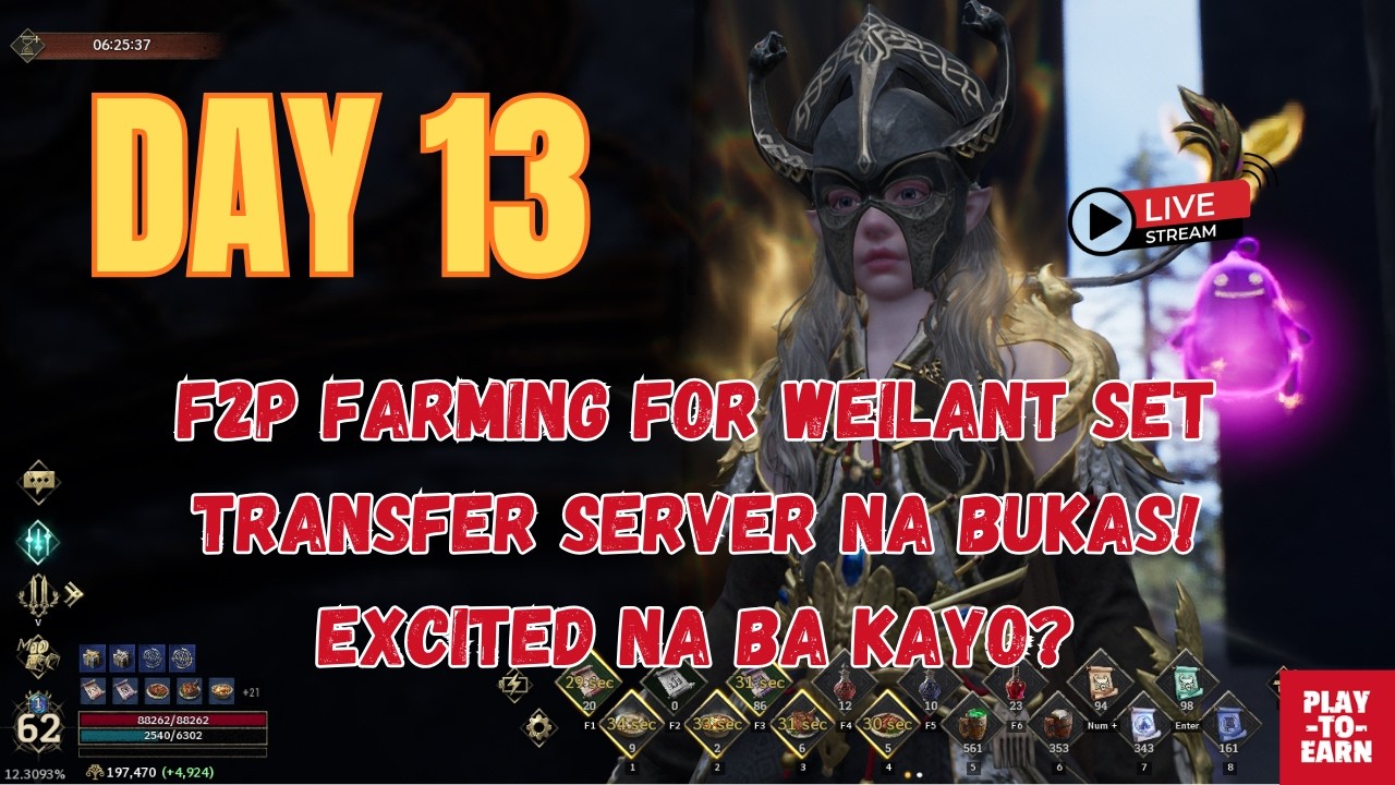Legend of Ymir Day 13 F2P Farming for Weilant Set | Transfer Server na Bukas! Excited na ba kayo?