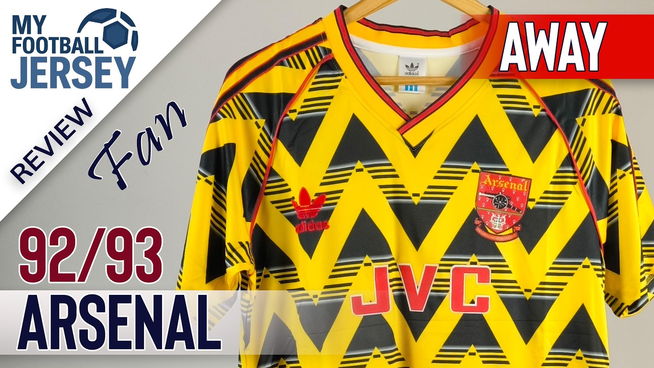 at様　l アーセナル Arsenal Away Jersey 92/93 (CG01) Fan Version Review - YouTube