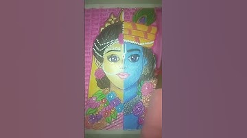 Part 2 Radhaeswar krishna drawing🌸/Radha krishna half face drawing#radhakrishna#radha#krishna#shorts