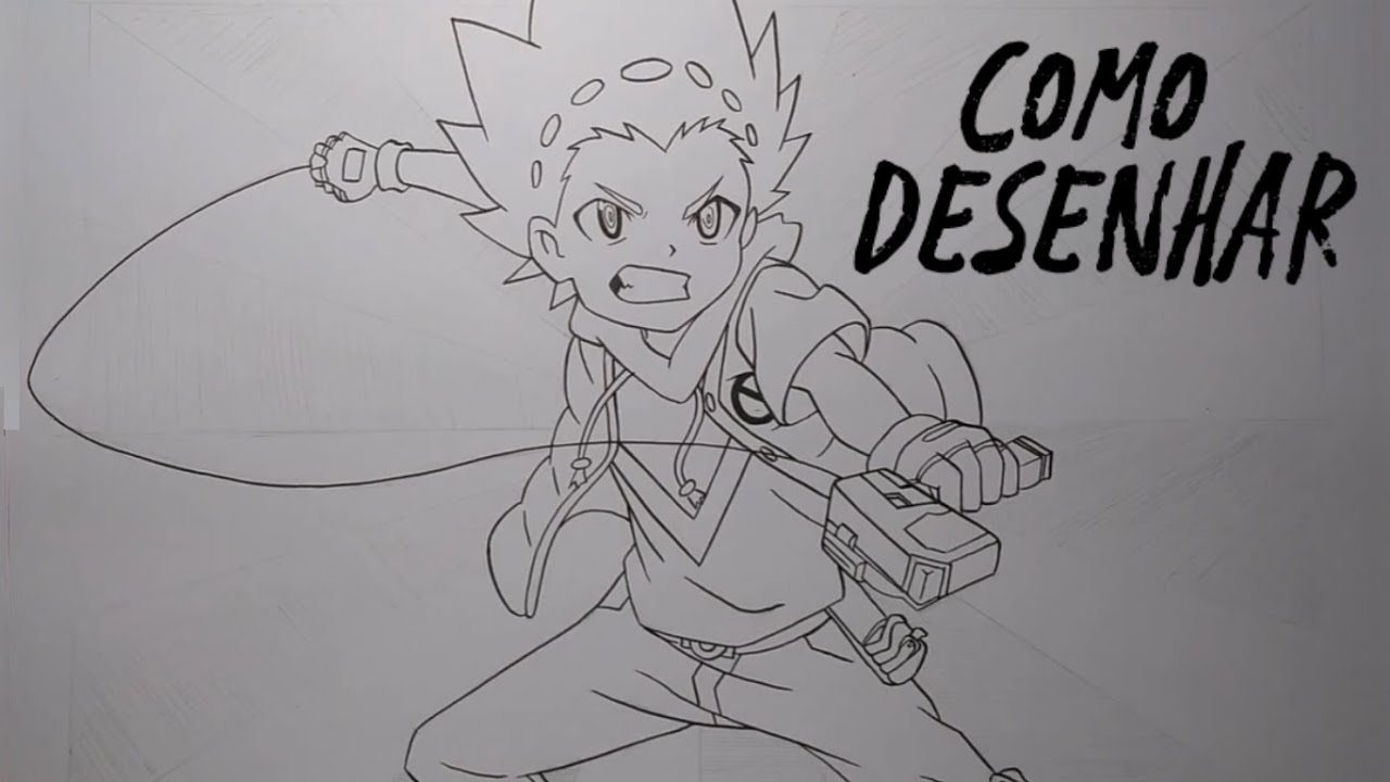 Como desenhar o shu de beyblade burst - Como desenhar