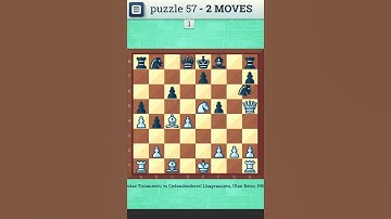 CHESS PUZZLE - 57 | Checkmate in two moves | Chess, Chess Strategy, Chess Game, Chess Puzzles