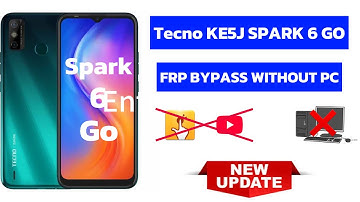 Tecno spark 6go (ke5j) frp bypass without pc