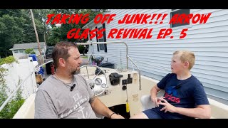 Free Arrow Glass Center Console Boat Revival EP.5 - Taking off Junk! by Science Monkey 220 views 10 months ago 11 minutes, 23 seconds