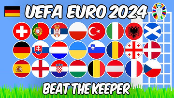 Beat The Keeper - UEFA EURO 2024 - Algodoo Marble Race
