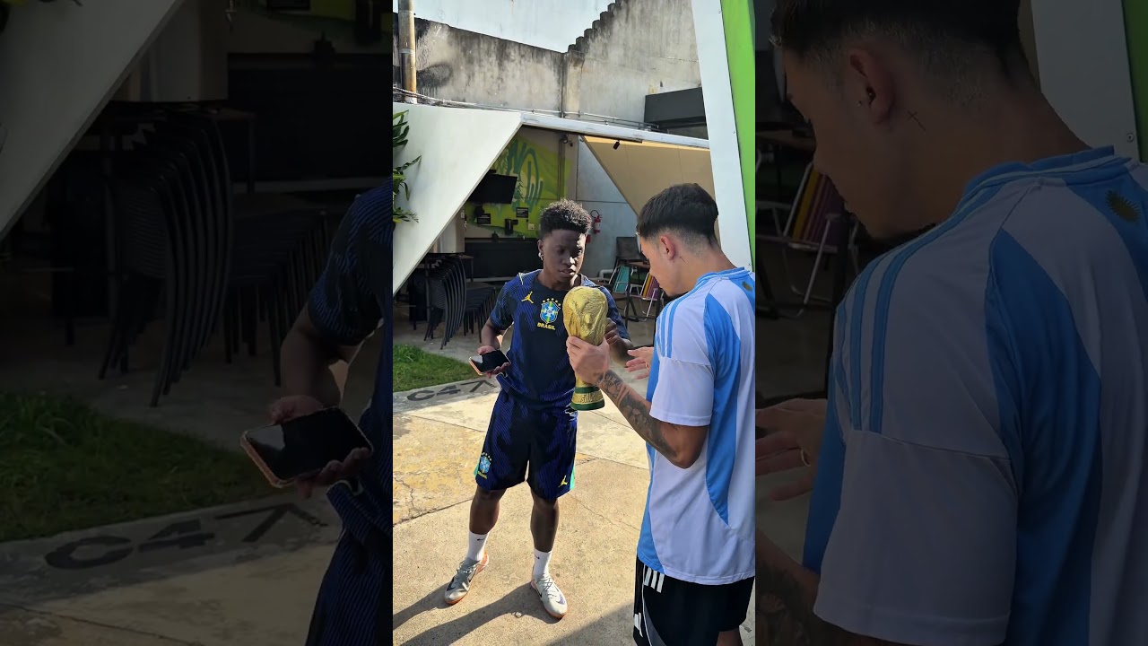 Brasil or Argentina, qual a melhor seleção ? ☠️ #shorts #brasil #argentina #vinijr #neymar #messi