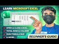 Open Excel, Close Excel, Rows, Columns, Formula Bar, SUM (Beginner) Accounting Tutorial” ANSA !!