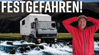 ISLAND Festgefahren im Fluß: Die schönsten F-Roads &amp;Pisten  im Expeditionsmobil/4x4 Camper  |Vanlife