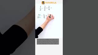 Fraction Math Made Easy: Solve 1/2 - 3/8 + 2/4 #Math #SimpleFractions #CommonDenominators