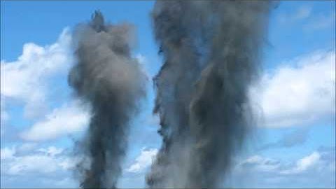 Triple detonation of WWII Munitions