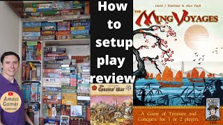 How to setup play review The Ming Voyages Asymmetric board game  Pocket Campaign AmassGames #war 2p