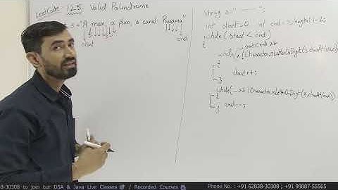 Valid Palindrome (LeetCode Question 125) | Two Pointer Approach | Java DSA Tutorial