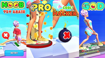 Noob vs pro vs hacker vs god in Tippy toe