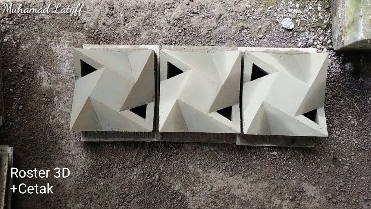 Roster beton 3D | variasi dingding, pagar halaman rumah #motif rosterbeton #kerajinantangan