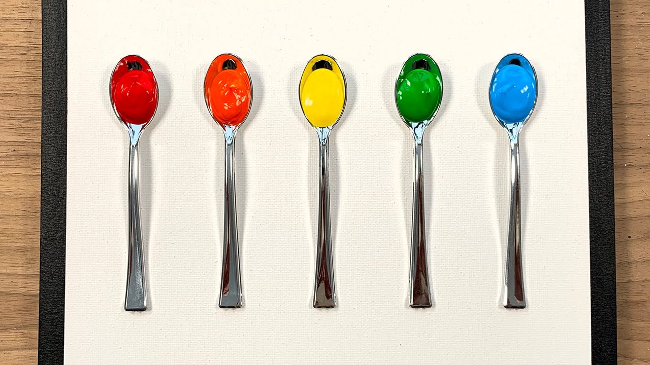 Spooning Tutorial Painting Landscape|Acrylic Spoon Techniques Painting Tutorial|How to ...