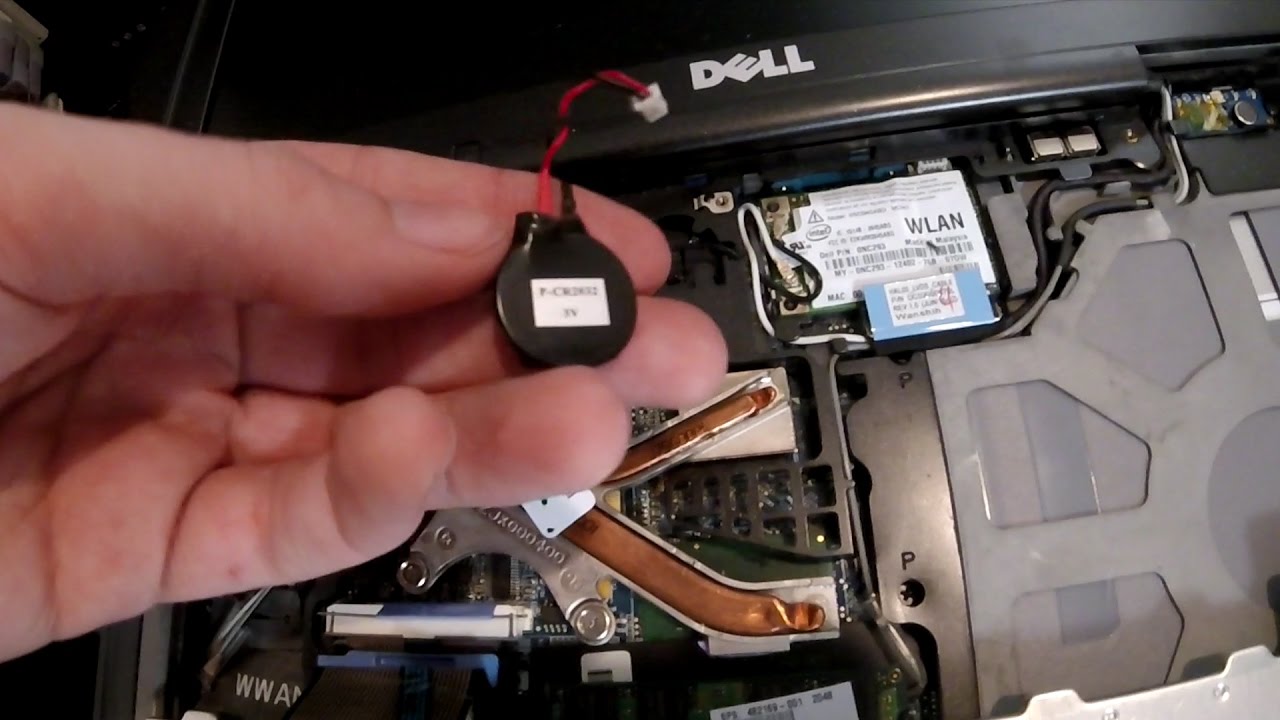 New Dell Latitude D620 CMOS Battery Removal(GoPro Test)