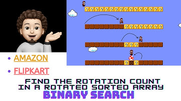 Find the Rotation Count in Rotated Sorted array-(Amazon, Flipkart, ABCO):Live Coding 🧑🏻‍💻👩🏻‍💻