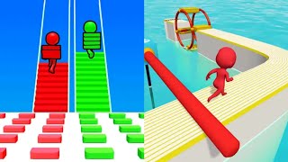 Bridge Race VS Fun Race 3D Satisfying ASMR Gameplay (Android,ios) (New Update) screenshot 1