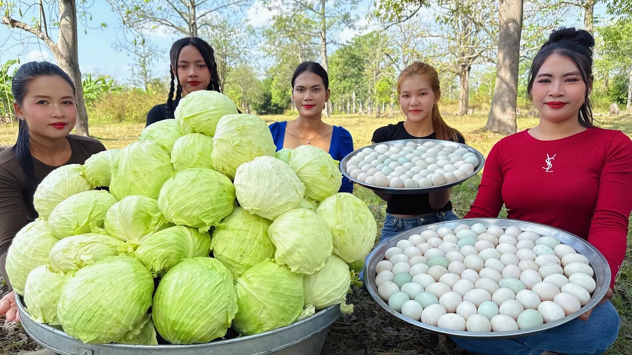 Amazing cooking steamed Cabbage with egg recipe