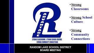 School District of Random Lake Board Meeting - 1/26/2025