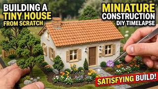 Satisfying Miniature Construction! Building a Tiny House from Scratch (DIY Timelapse)