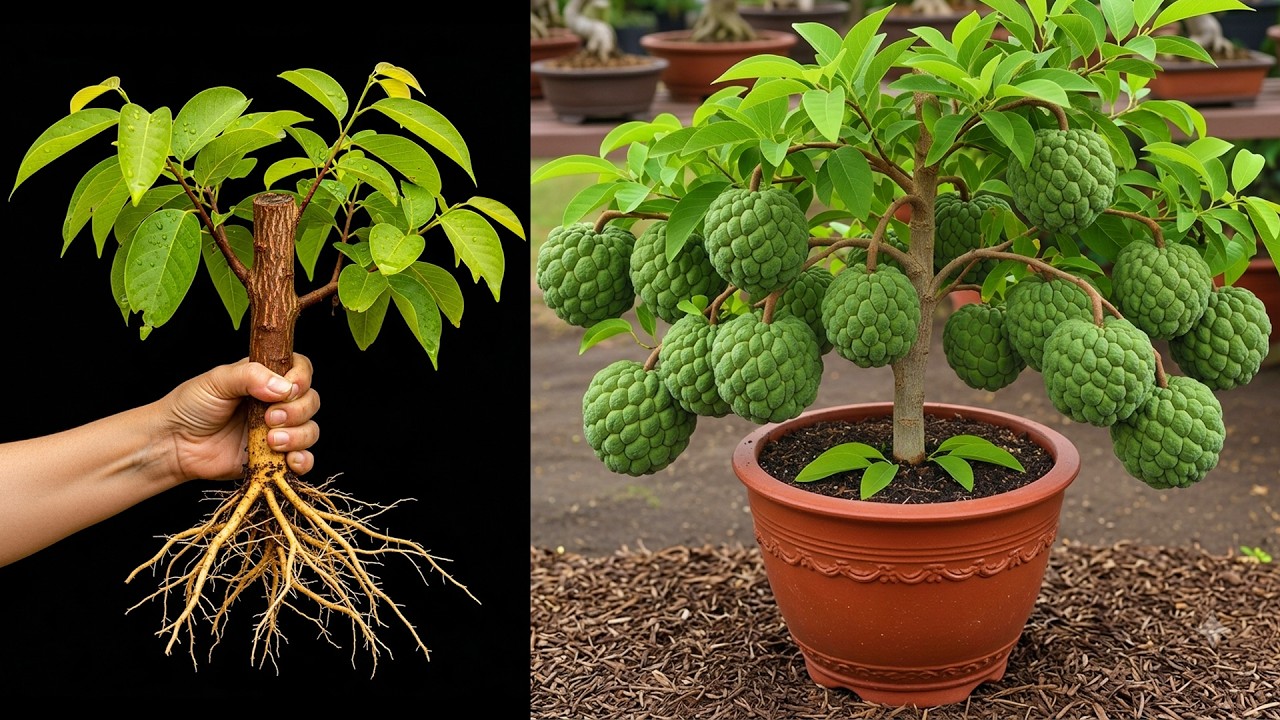 🔴LIVE: Easy Tips for growing sugar apple trees from at home easily with success 100%