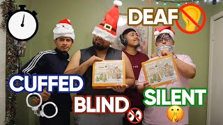 BLIND, DEAF, MUTE & CUFFED GINGER BREAD HOUSE BUILDING CHALLENGE