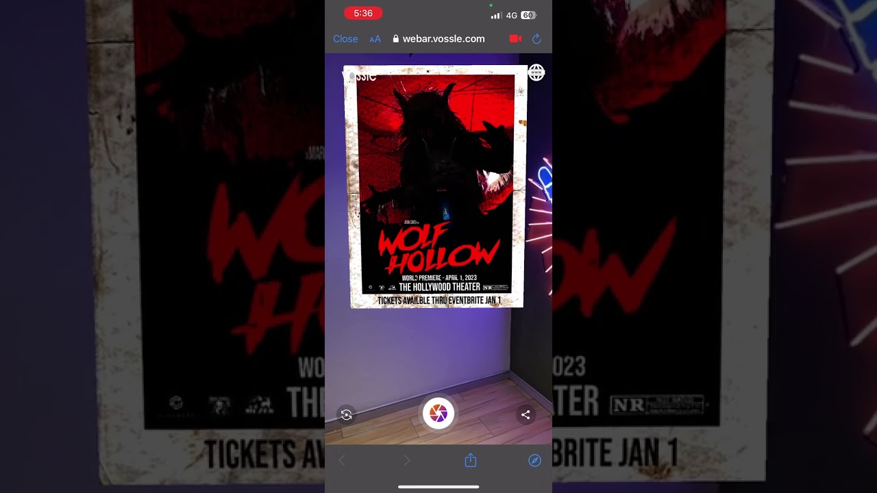 Wolf Hollow Movie Advertising in Augmented Reality