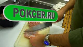 Делаем порционные кусочки мяса кролика.