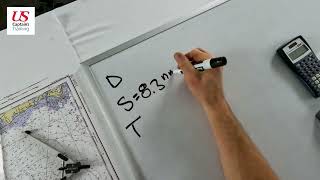 ETA Practice Problem 3 Solution | Chart Plotting USCG Prep (Captain's License)
