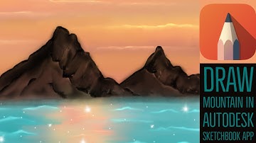Draw Mountain in Autodesk Sktechbook App in Ipad .. #Stayhome & draw #Withme..