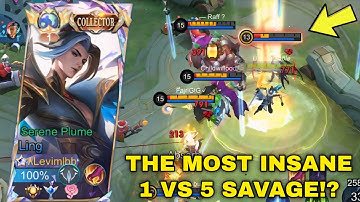 THE MOST INSANE LING 1 VS 5 FASTHAND SAVAGE!? | LING FASTHAND GAMEPLAY WITH BEST BUILD & EMBLEM 2024