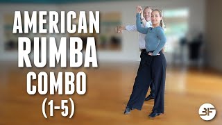 American Rumba Combination | Basic Rumba Steps for Beginners (1-5)