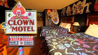 CLOWN MOTEL | SCARIEST HOTEL in AMERICA | Tour of ALL Theme Rooms