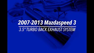 3.5" Turbo Back Exhaust System for Mazdaspeed 3 for 2007-2013
