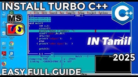 How to Download Turbo C++ on PC/Laptop(IN TAMIL) - Full Step-by-step Guide(2025)#programming #tamil