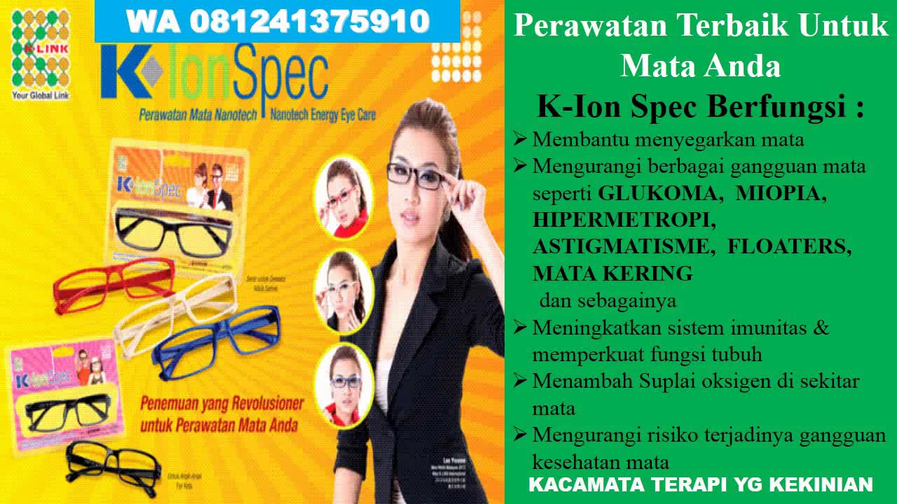 WA 081241375910 Jual Kacamata Terapi Kesehatan K Ion Nano 