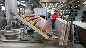 WANLONG LXM-16 fully-automatic polishing machine -slab loading video