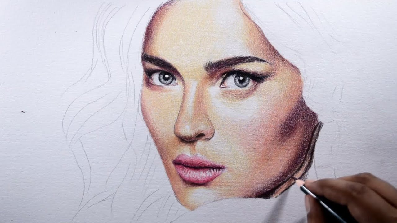 How to draw skin Basic tips with colored pencils. YouTube