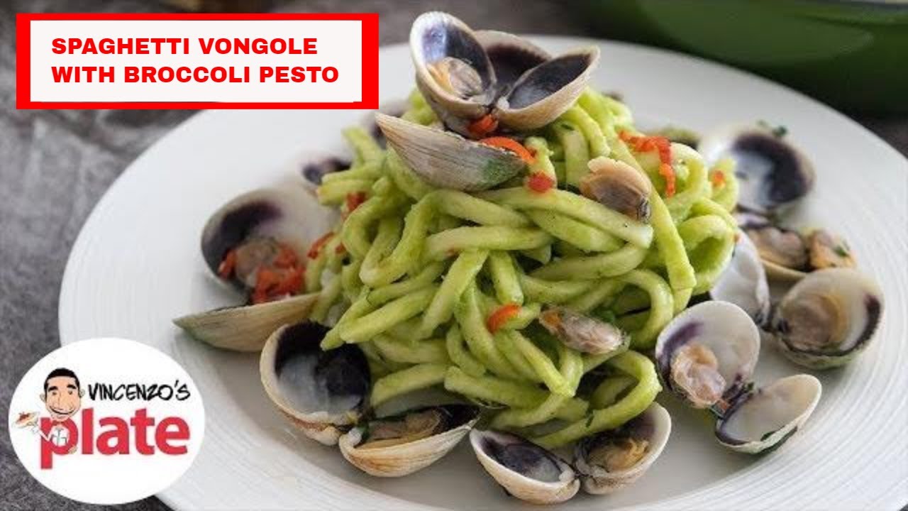 VONGOLE & BROCCOLI PASTA | Spaghetti Vongole with Broccoli Pesto | Vincenzo